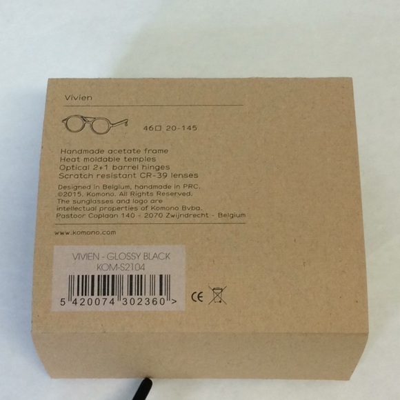 KOMONO sunglasses glossy black round NEW vivien main image 8